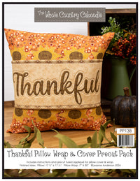 Thankful Pillow Wrap & Cover Pattern