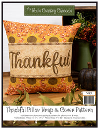 Thankful Pillow Wrap & Cover Pattern