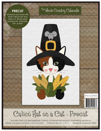 Calico Hat on a Cat Applique