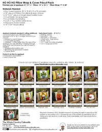 Ho Ho Ho Pillow Wrap & Cover Pattern