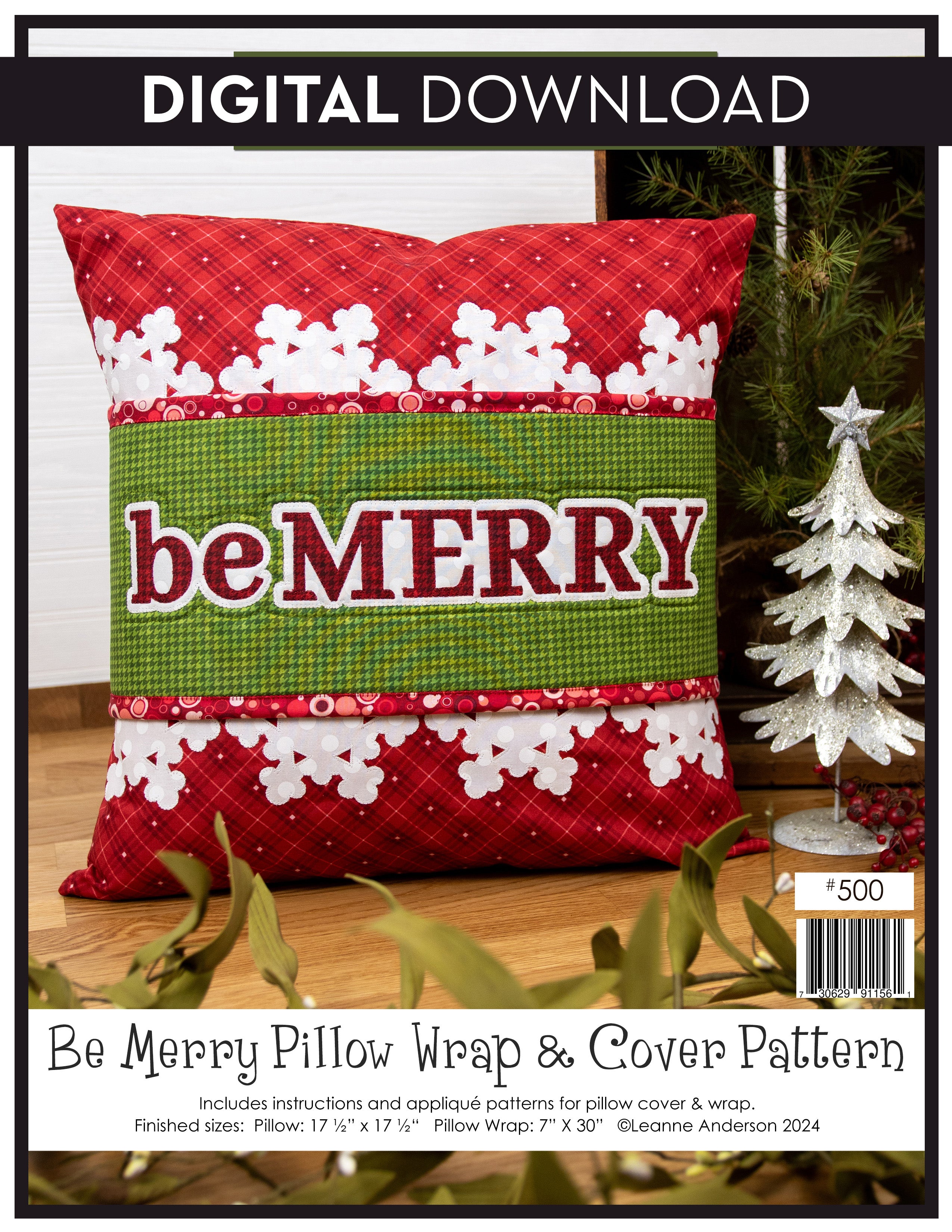 Be Merry Pillow Wrap & Cover