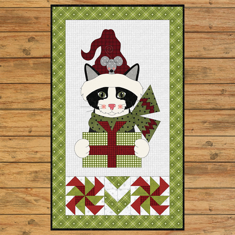 Tuxedo Hat on a Cat Applique Mini Quilt Kit