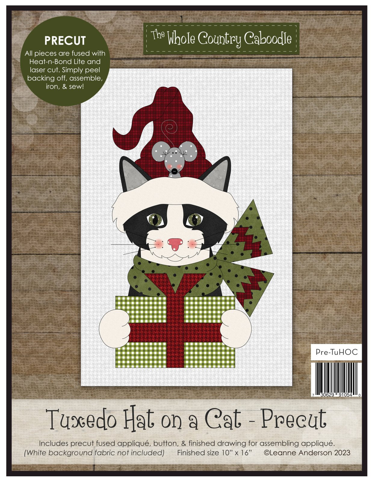 Tuxedo Hat On A Cat Applique