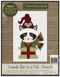 Tuxedo Hat On A Cat Applique