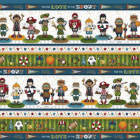 1438-66 Border Stripe - I Love Sports