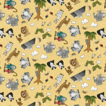 1758-33 Yellow Noah and Animals || Two by Two