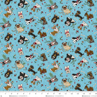 1862-11 Blue Small Dogs || Home is Where the Dog is II