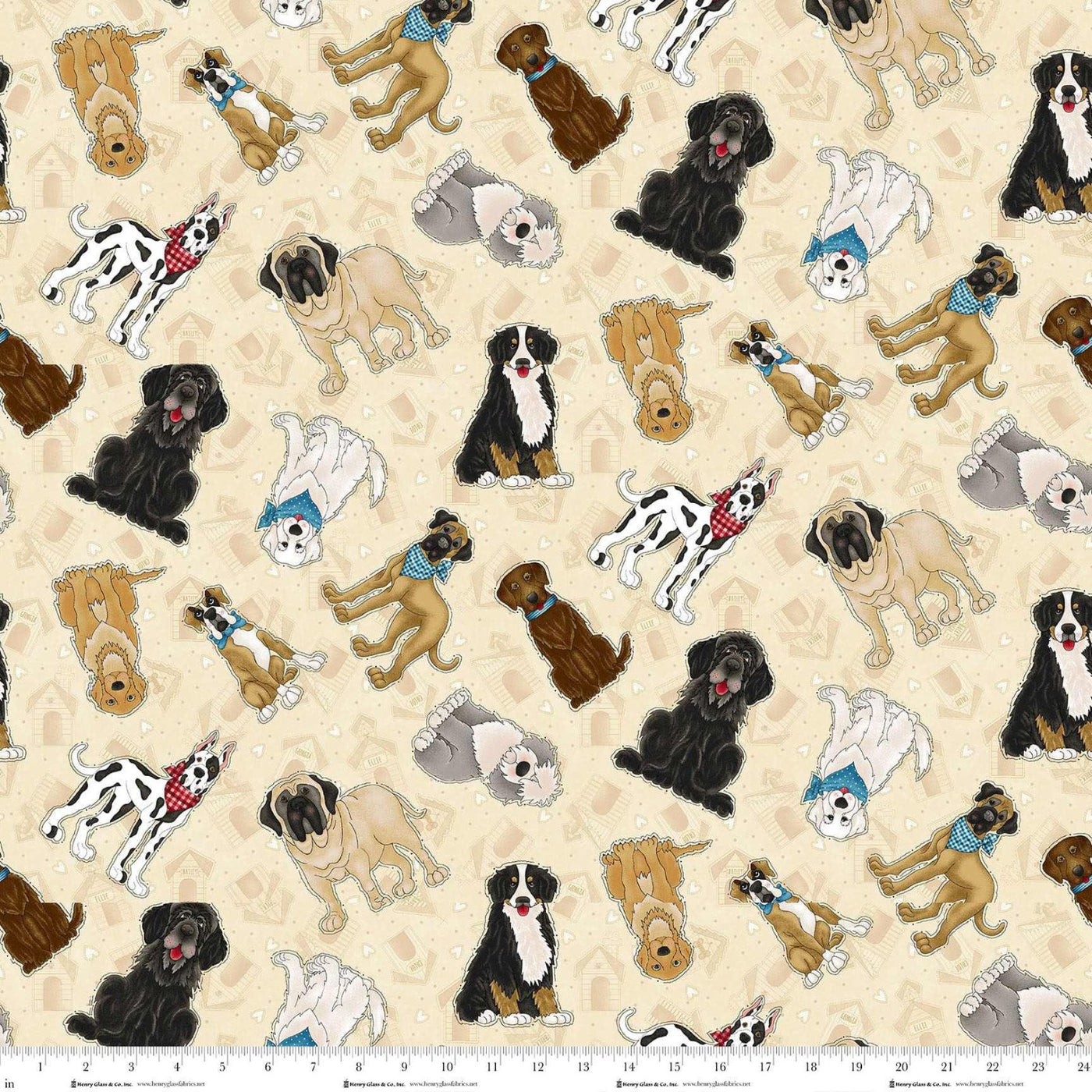 1864-44 Cream Large Dogs || Home is Where the Dog is II