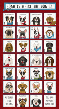 1867P-88 Red Alphabet Panel || Home is Where the Dog is II