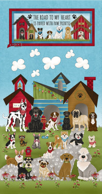 1868P-11 Blue Banner Panel (each) || Home is Where the Dog is II