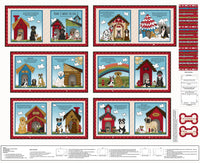 1869P-01 Book Panel (each) || Home is Where the Dog is II