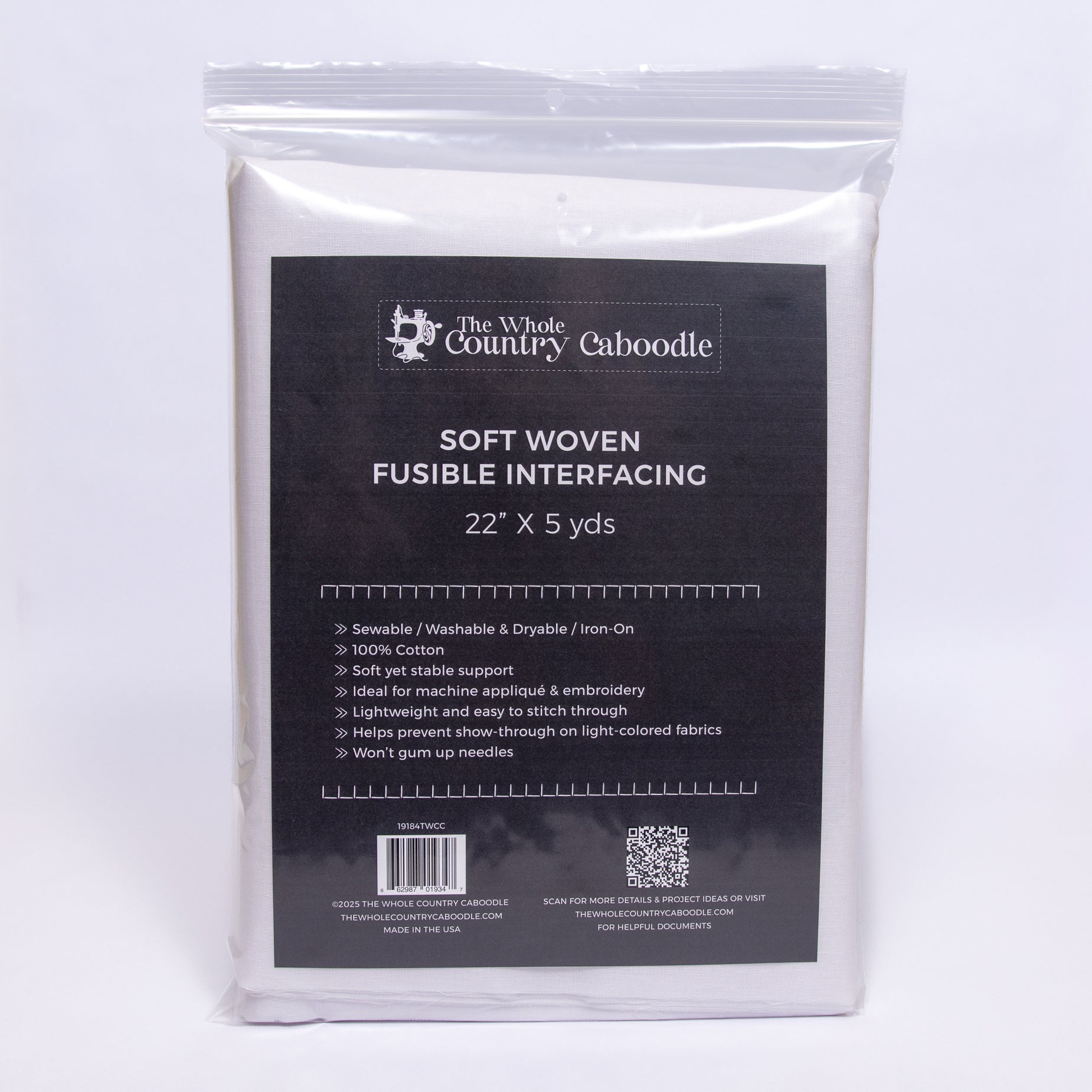 Soft Woven Fusible Interfacing Pack 22in x 5 yds