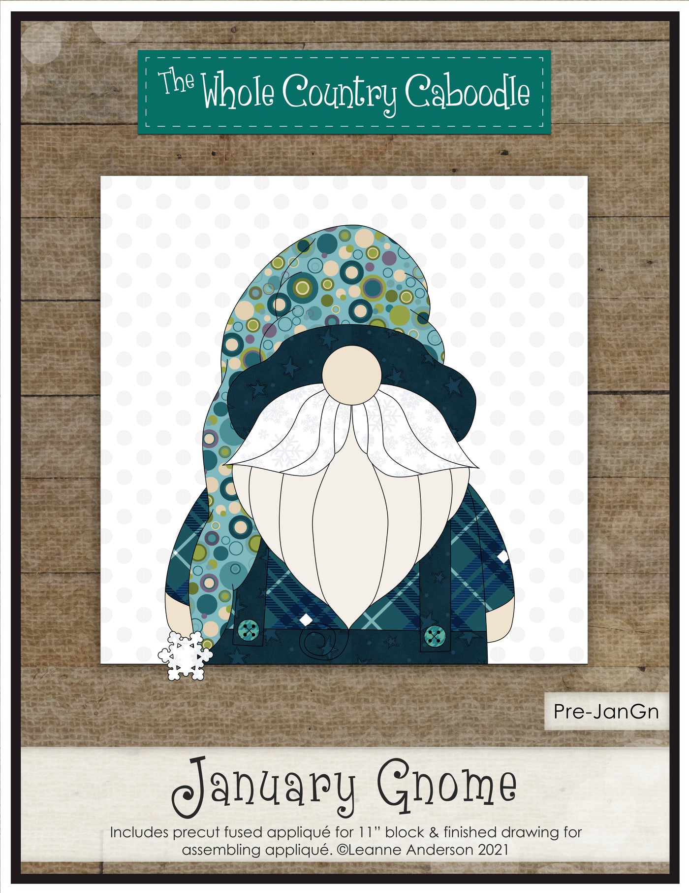 January Gnome Applique