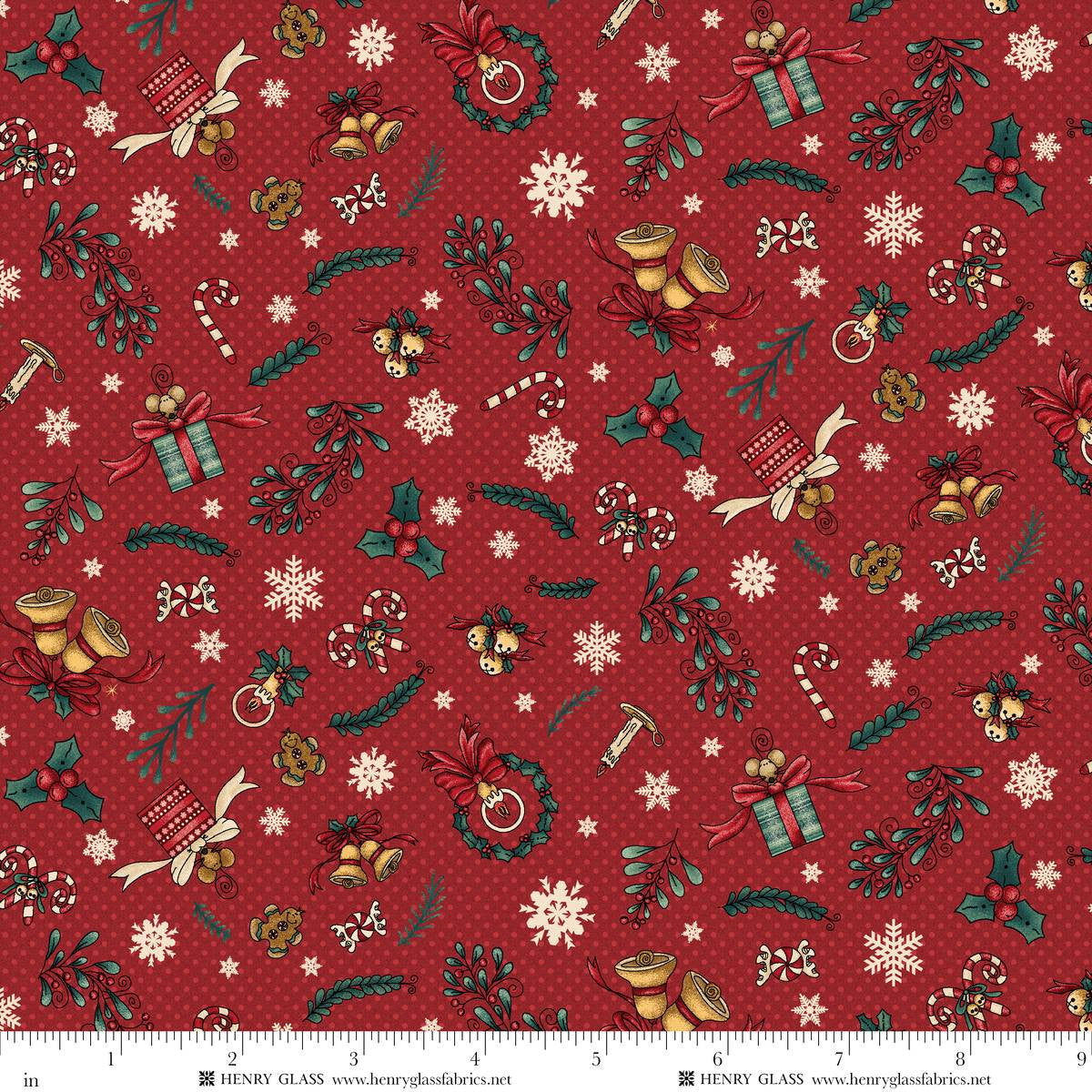 2527-88 Red Allover Elements || Gifts of Gratitude