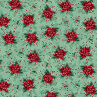 2534-17 Light Teal Poinsettia Toss || Gifts of Gratitude