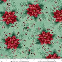 2534-17 Light Teal Poinsettia Toss || Gifts of Gratitude