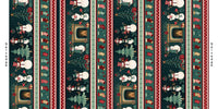 2537-77 Teal Border Stripe || Gifts of Gratitude