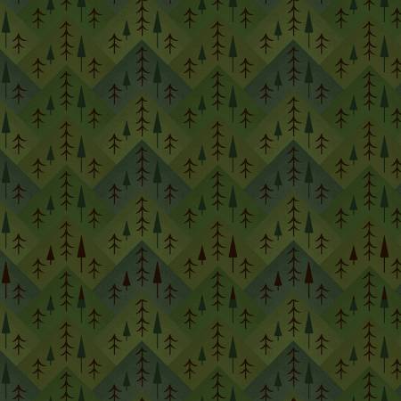 3133F-66 Green Tree Mountain Zig Zag Flannel || The Mountains are Calling
