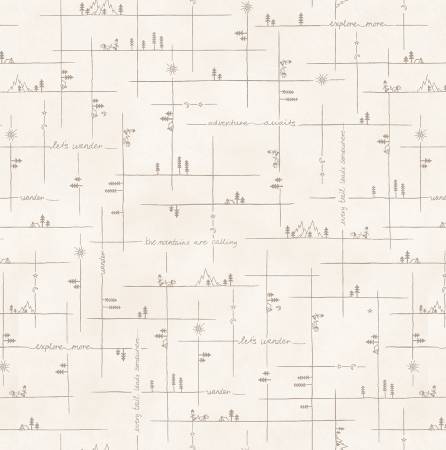 3136F-44 Cream Broken Plaid Flannel || The Mountains are Calling