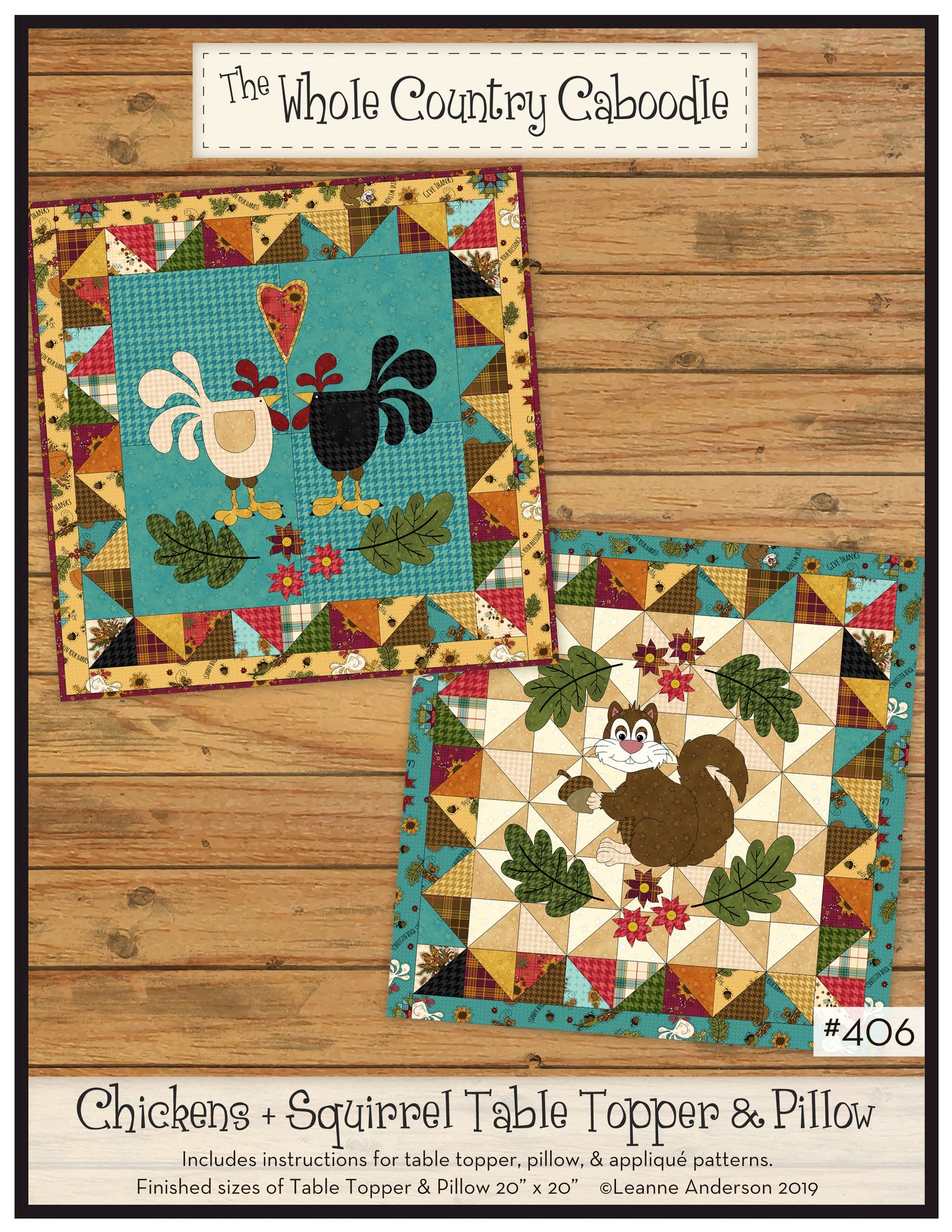 Chickens + Squirrel Table Topper & Pillow
