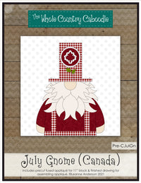 July Canada Gnome Applique