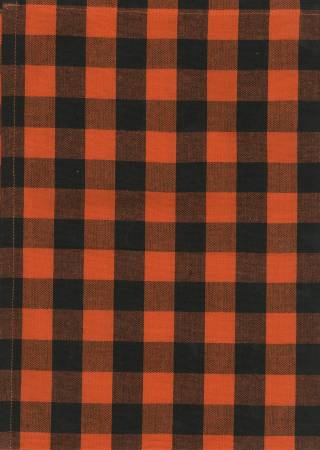Tea Towel Buffalo Check Black/Orange
