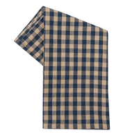 Tea Towel Small Check Navy/Teadye