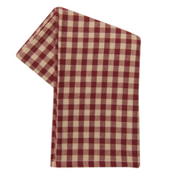 Tea Towel Small Check Red/Teadye