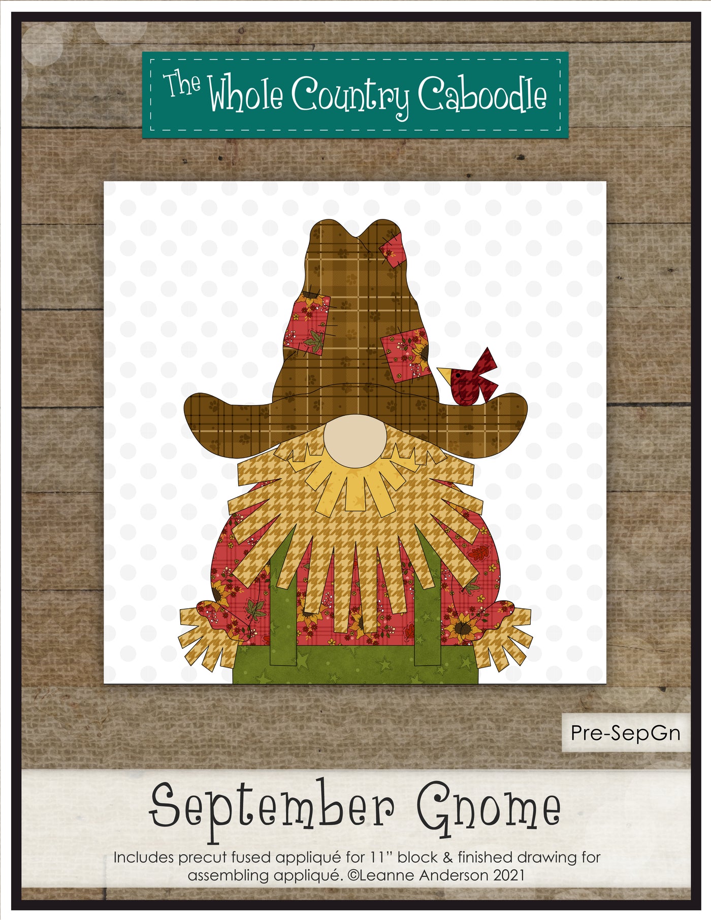 September Gnome Applique