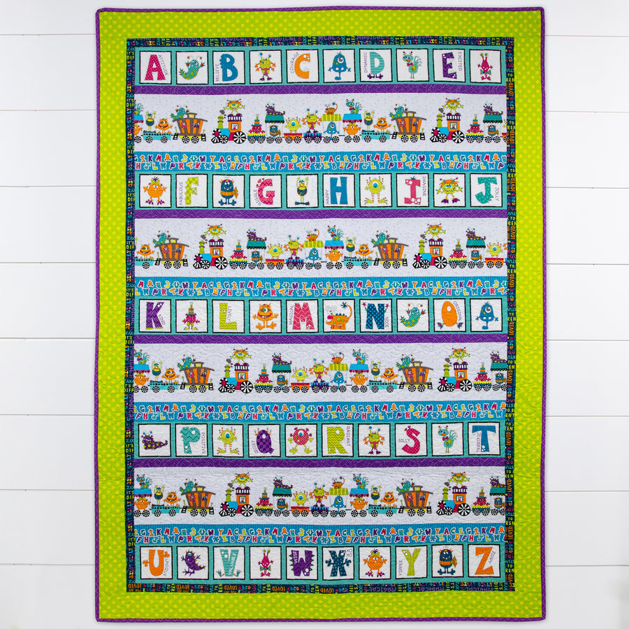 ABC Monster Train Quilt Kit