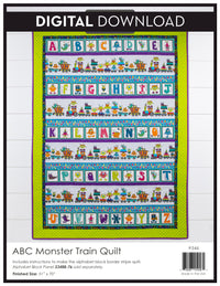 ABC Monster Train Quilt Pattern