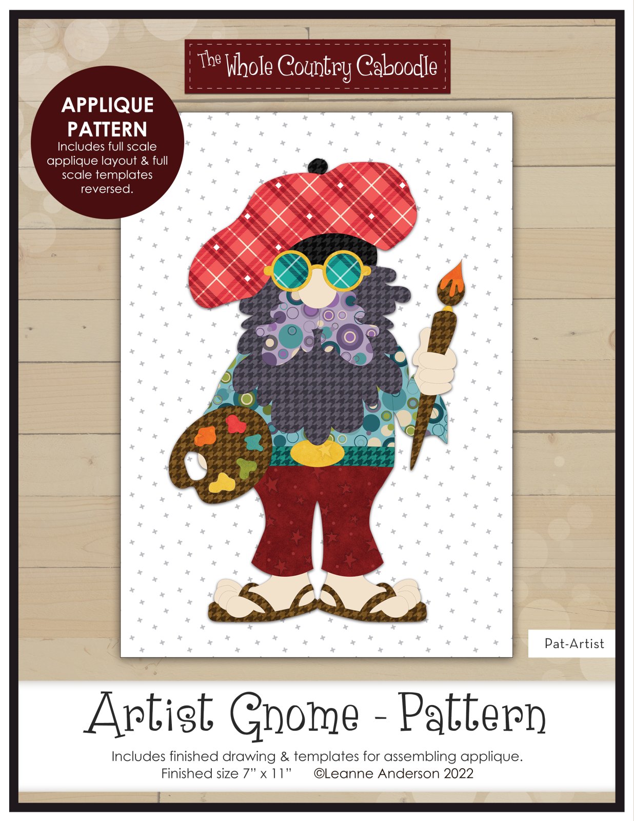 Artist Gnome Applique