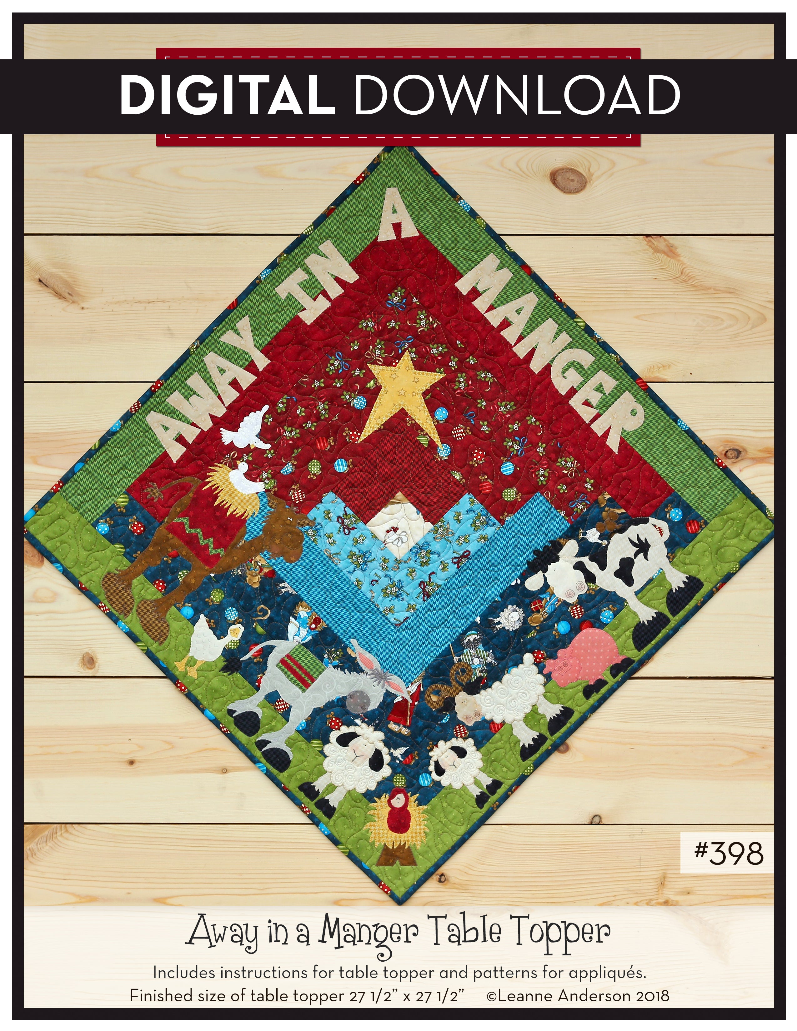 Away in a Manger Table Topper Pattern