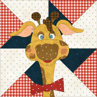 Baby Giraffe & Applique Quilt Block Precut Fused Applique Pack