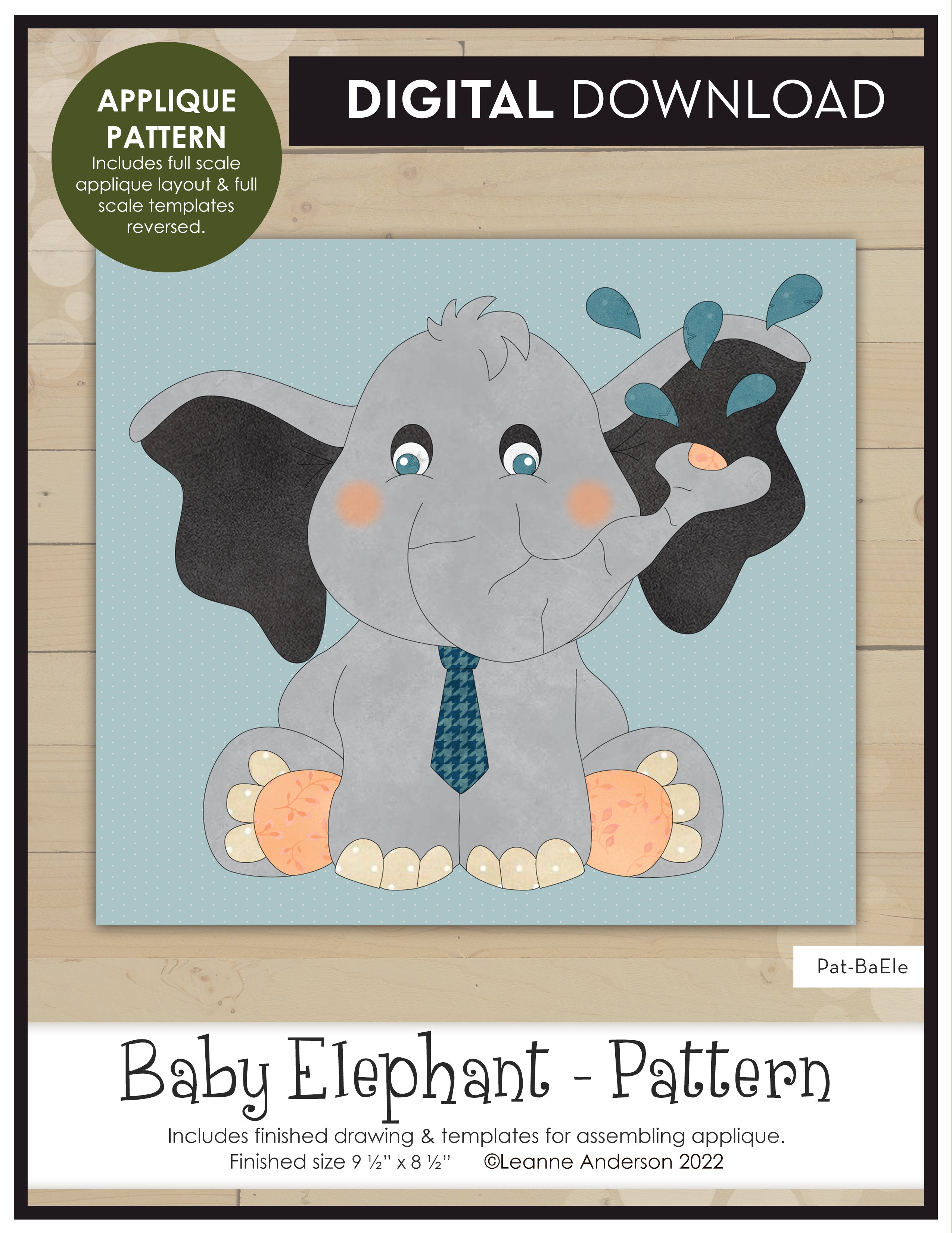 Baby Elephant Applique