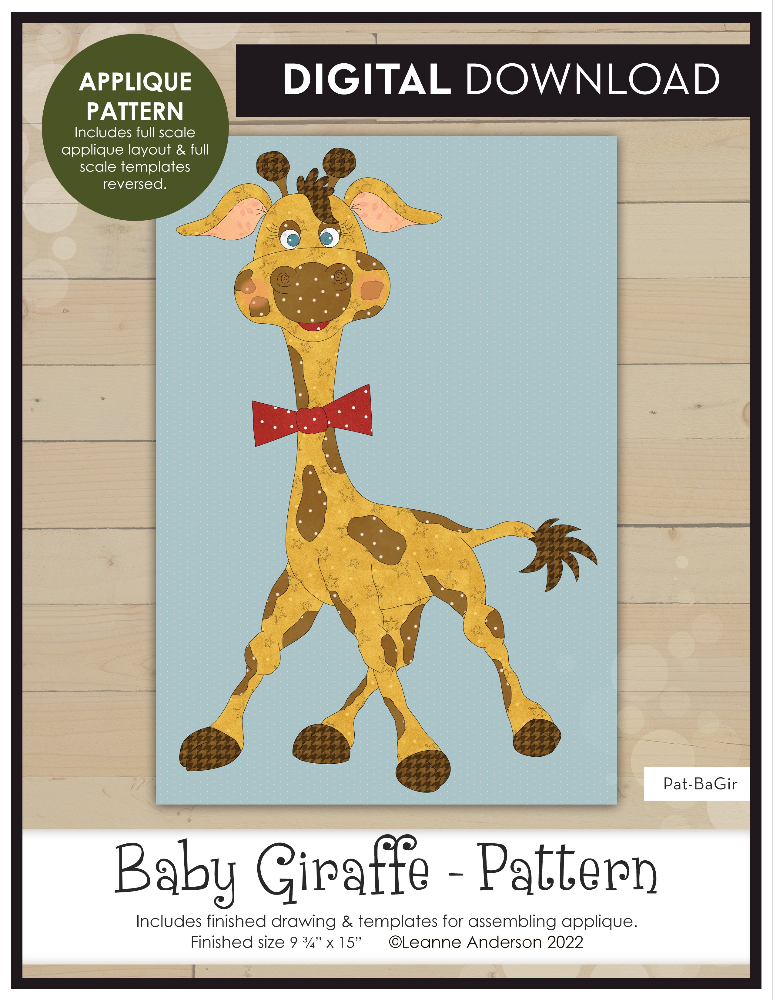 Baby Giraffe Applique