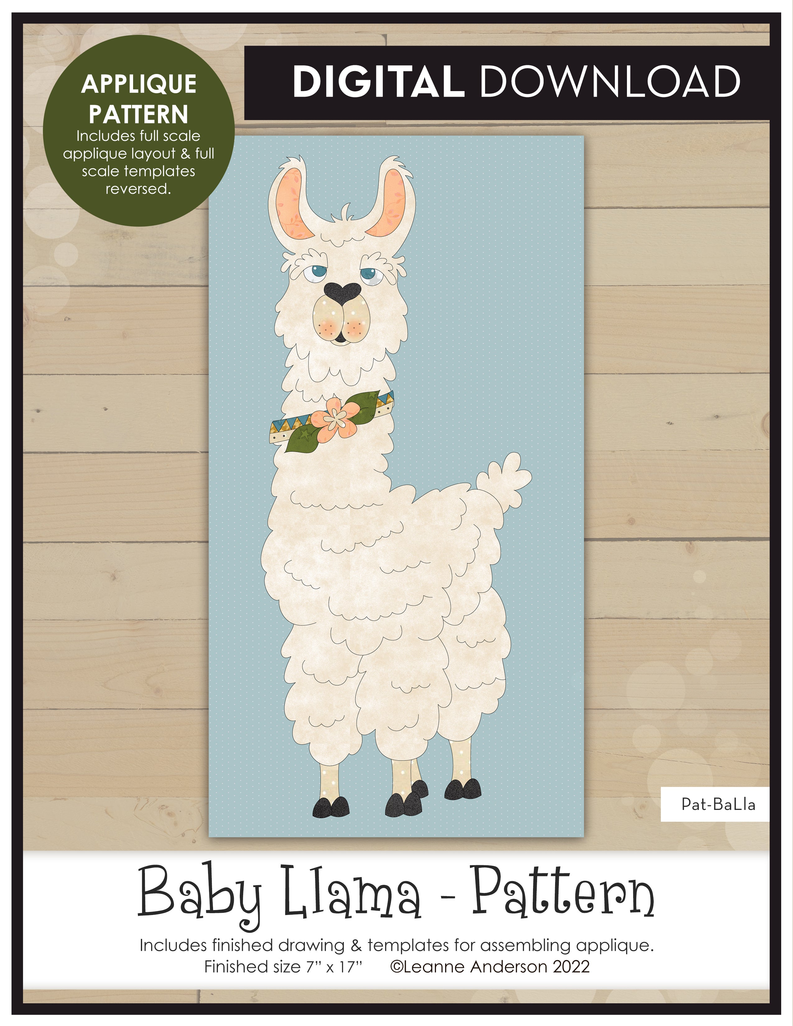 Baby Llama Applique