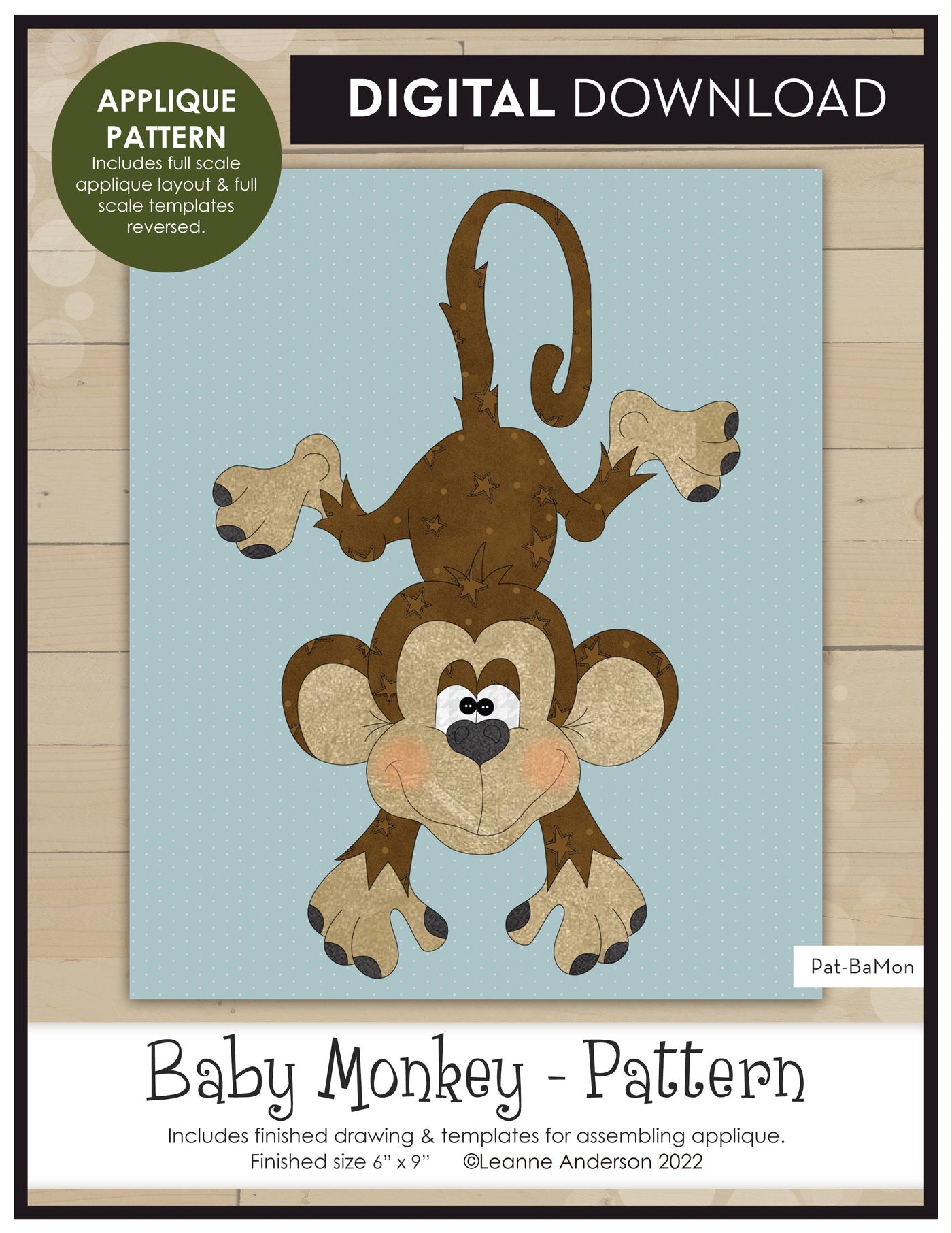 Baby Monkey Applique