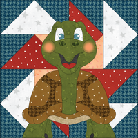 Baby Turtle & Applique Quilt Block Precut Fused Applique Pack