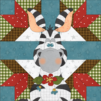 Baby Zebra & Applique Quilt Block Precut Fused Applique Pack