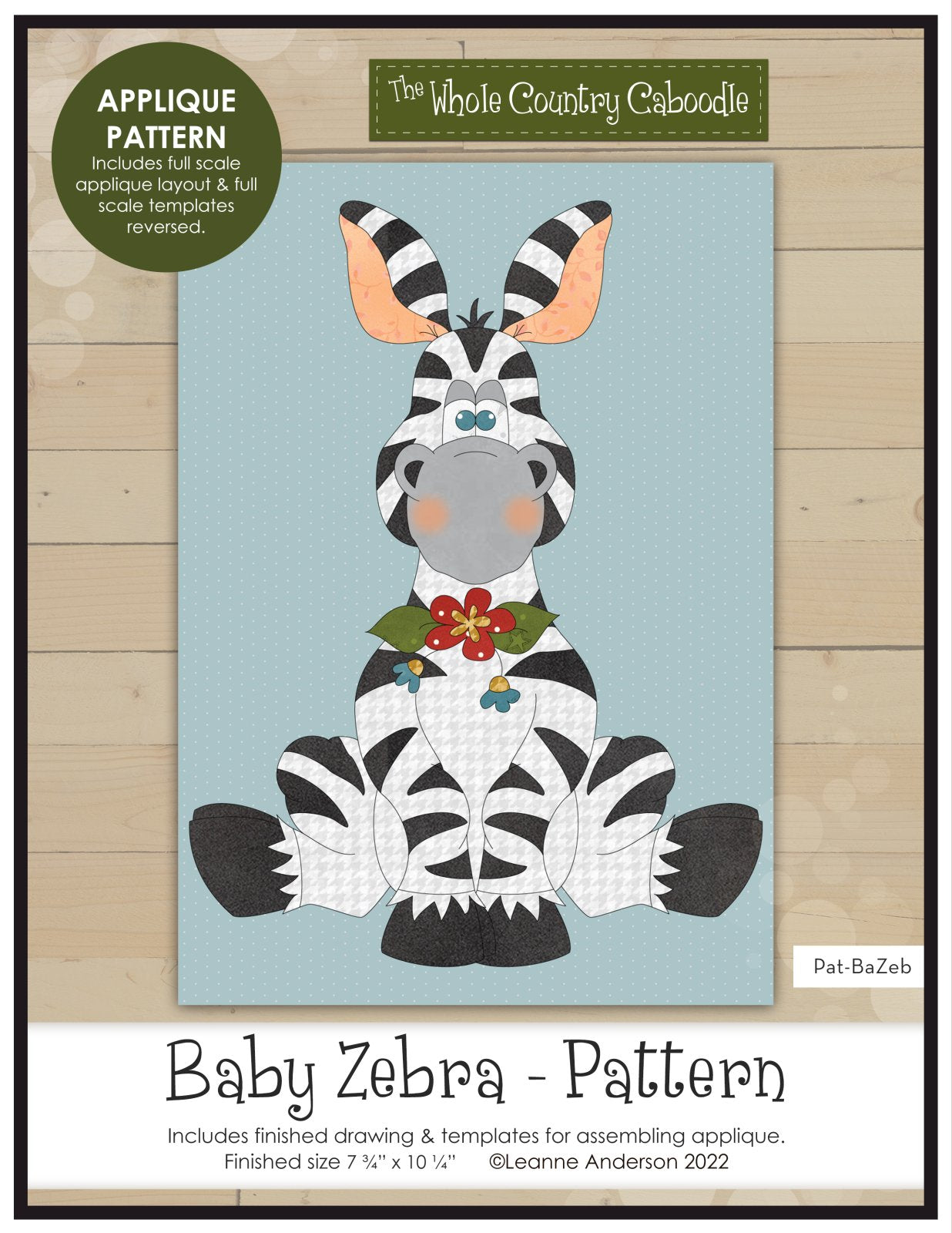Baby Zebra Applique