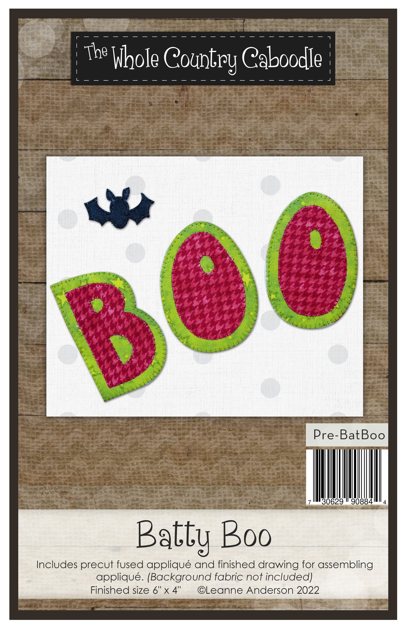 Batty Boo Applique Pattern