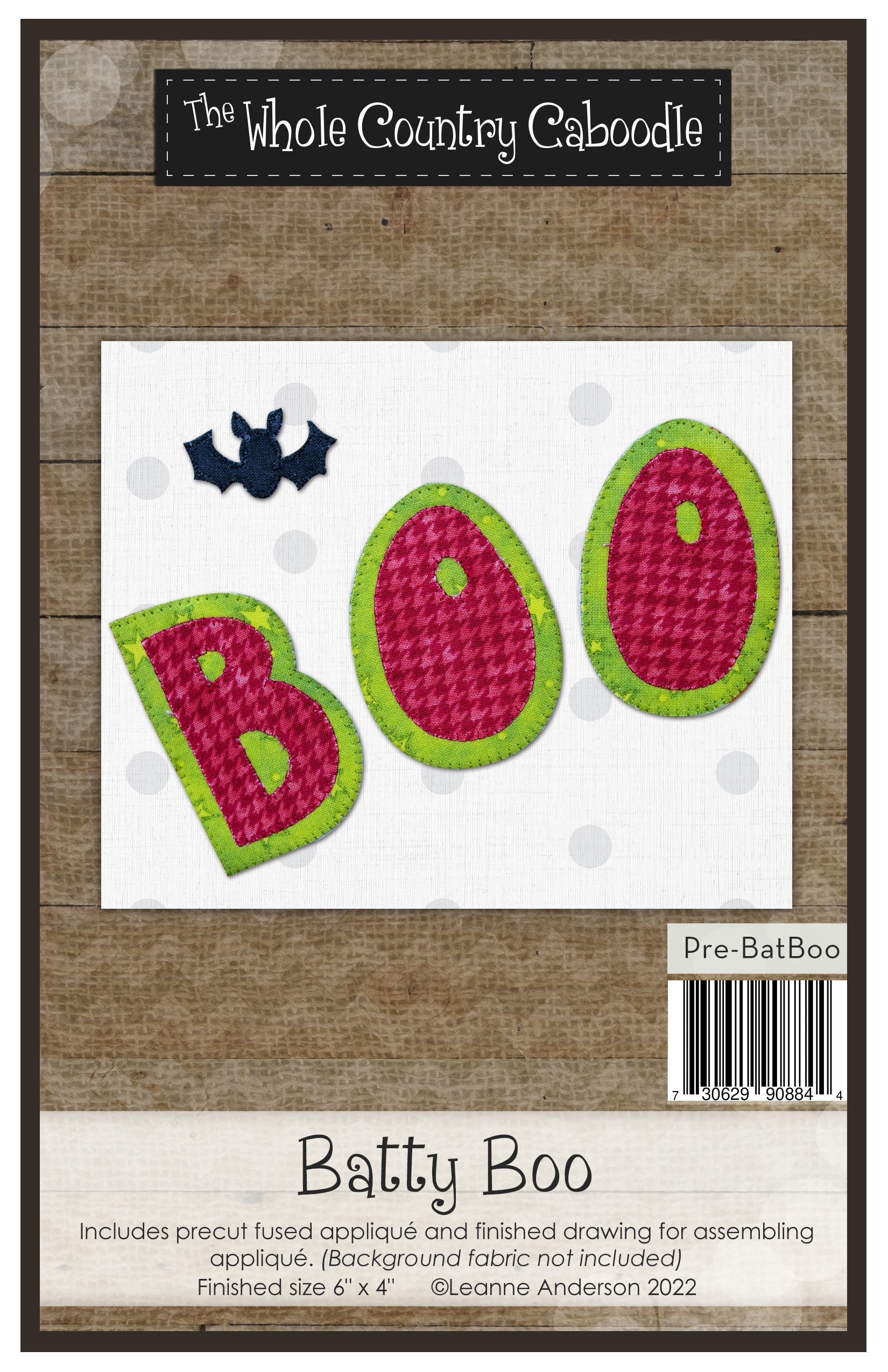 Batty Boo Applique Pattern