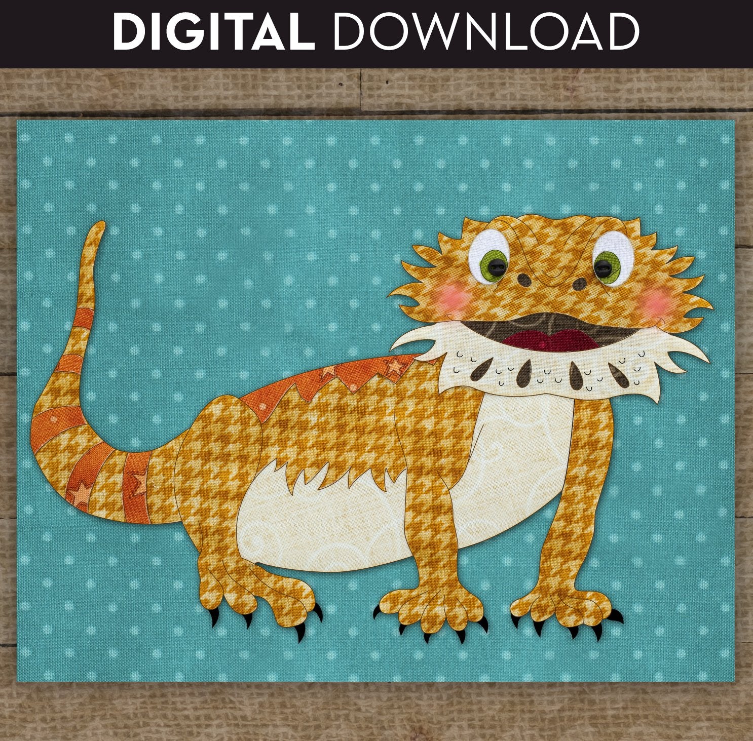 Bearded Dragon Applique