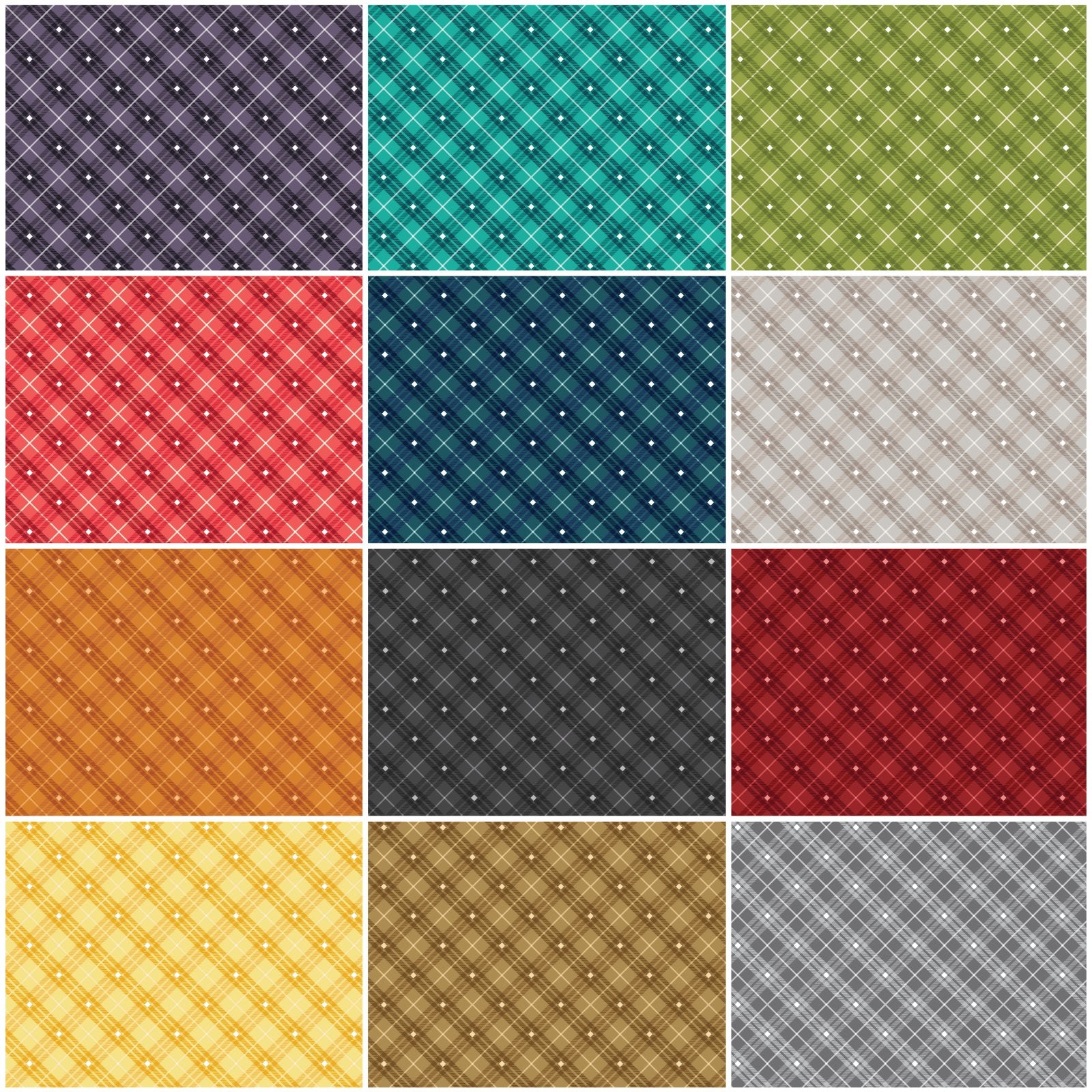 Bias Plaid Basics Fat Quarter Bundle