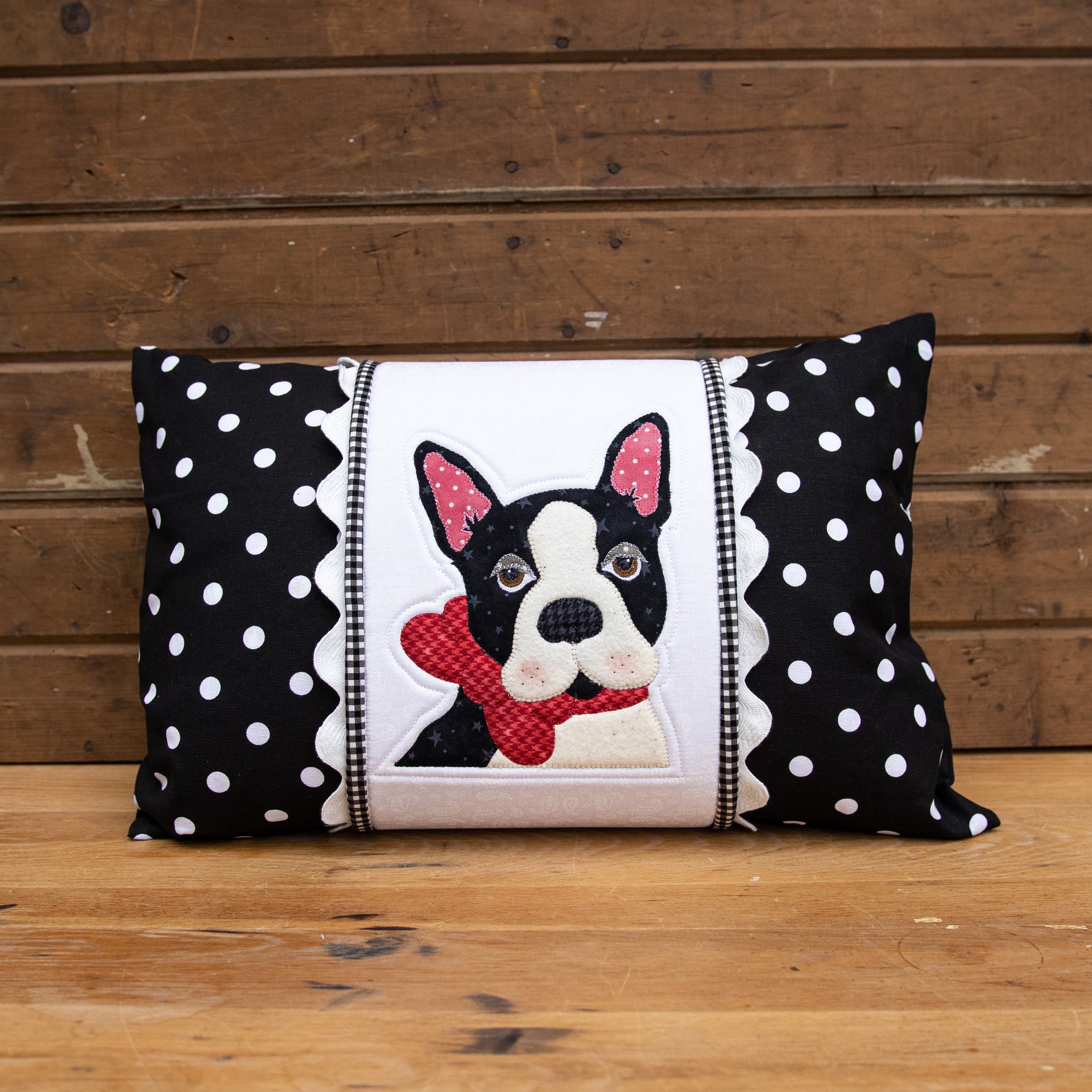 Black Polka Dot Pillow Wrap & Cover Kit
