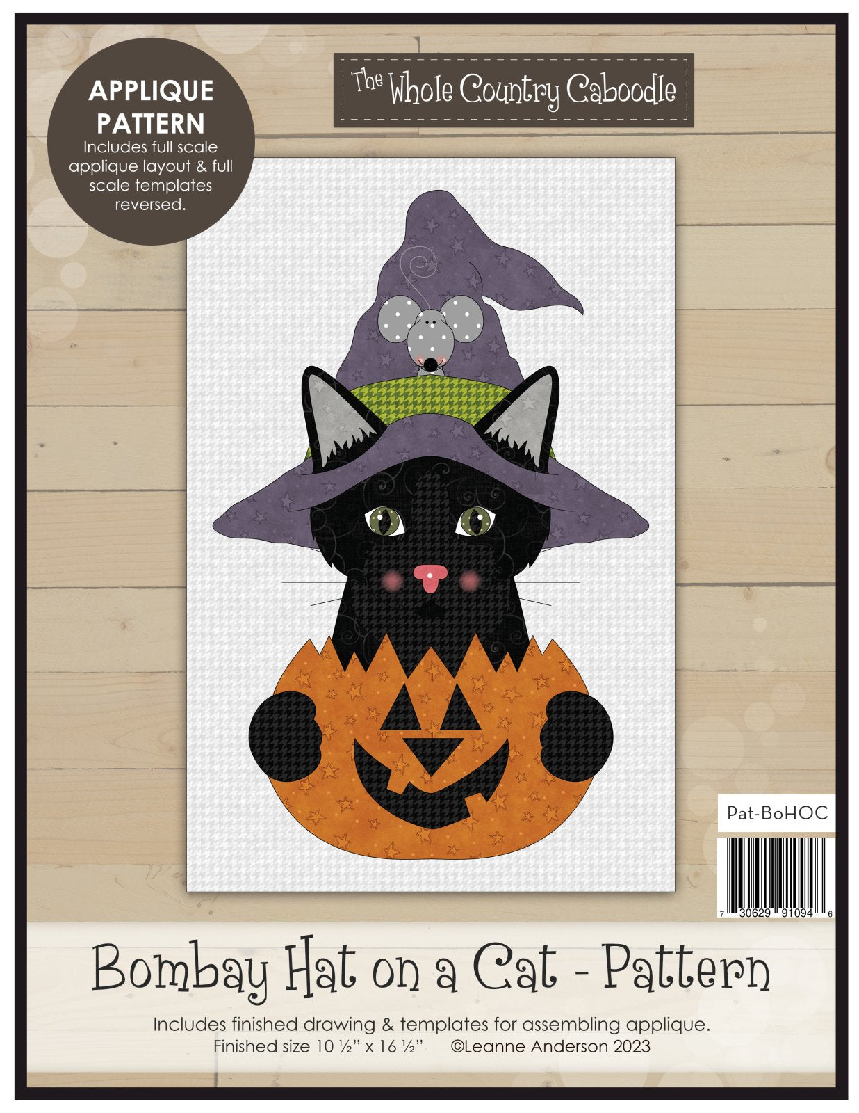 Bombay Hat On A Cat Applique