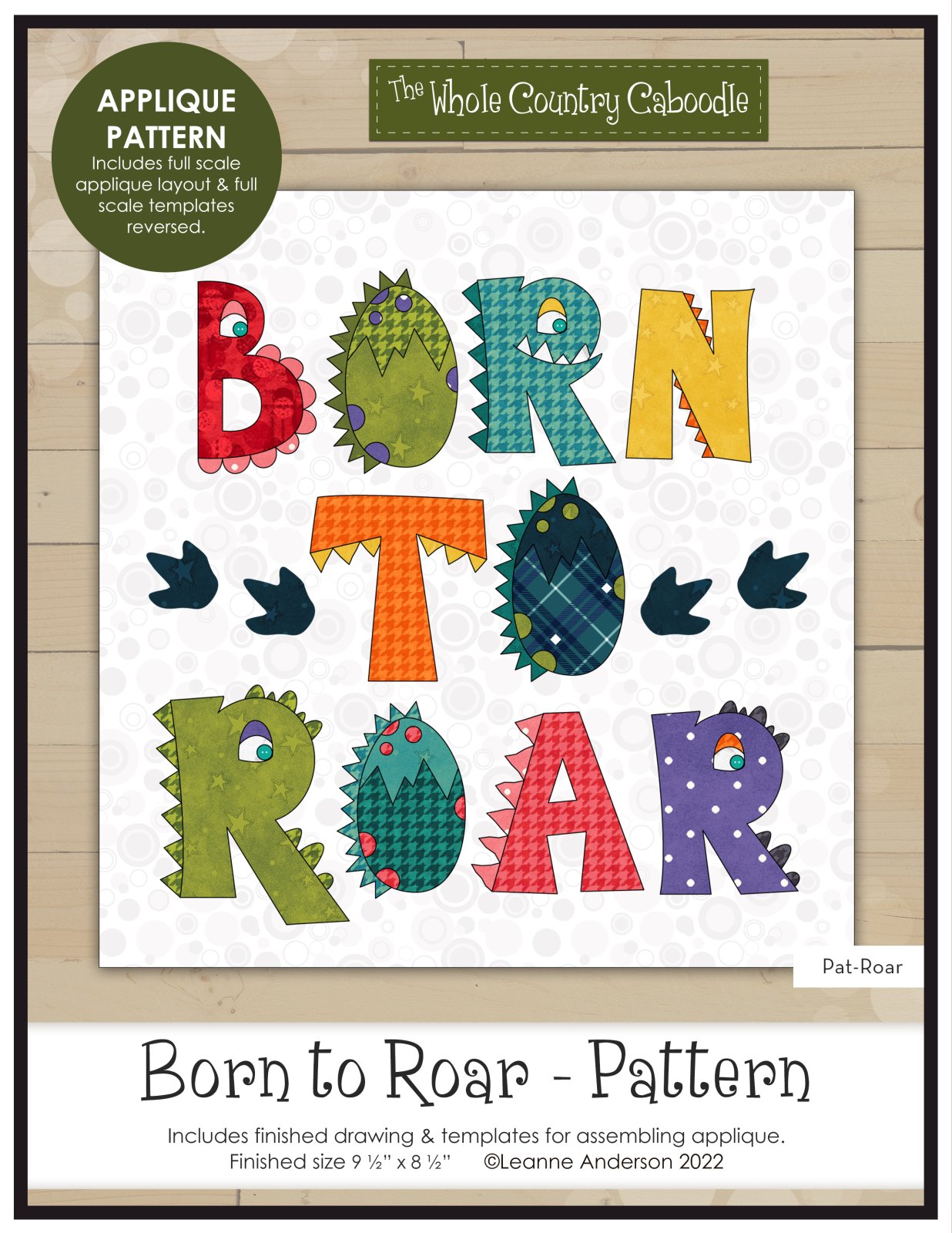 Born To Roar Applique