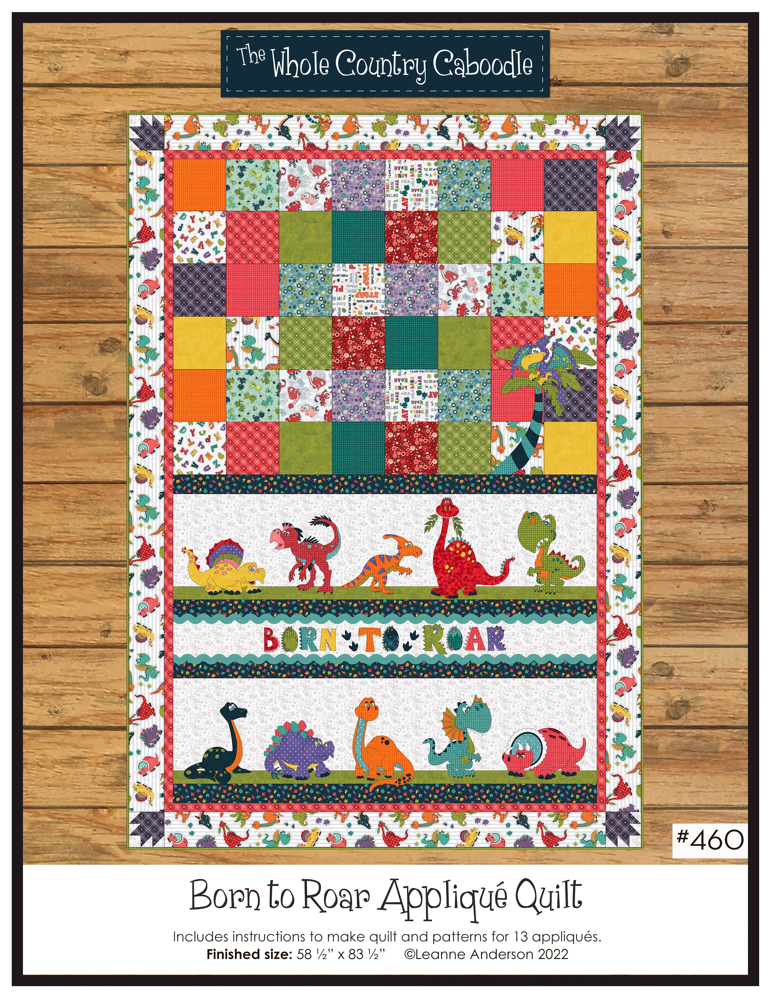 Born to Roar Applique Quilt Pattern