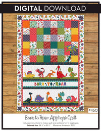 Born to Roar Applique Quilt Pattern